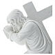 Christus mit dem Kreuz Statue Marmorguss 40 cm s2