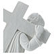 Christus mit dem Kreuz Statue Marmorguss 40 cm s4