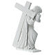 Christus mit dem Kreuz Statue Marmorguss 40 cm s5