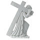 Christus mit dem Kreuz Statue Marmorguss 40 cm s6