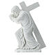 Christus mit dem Kreuz Statue Marmorguss 40 cm s7