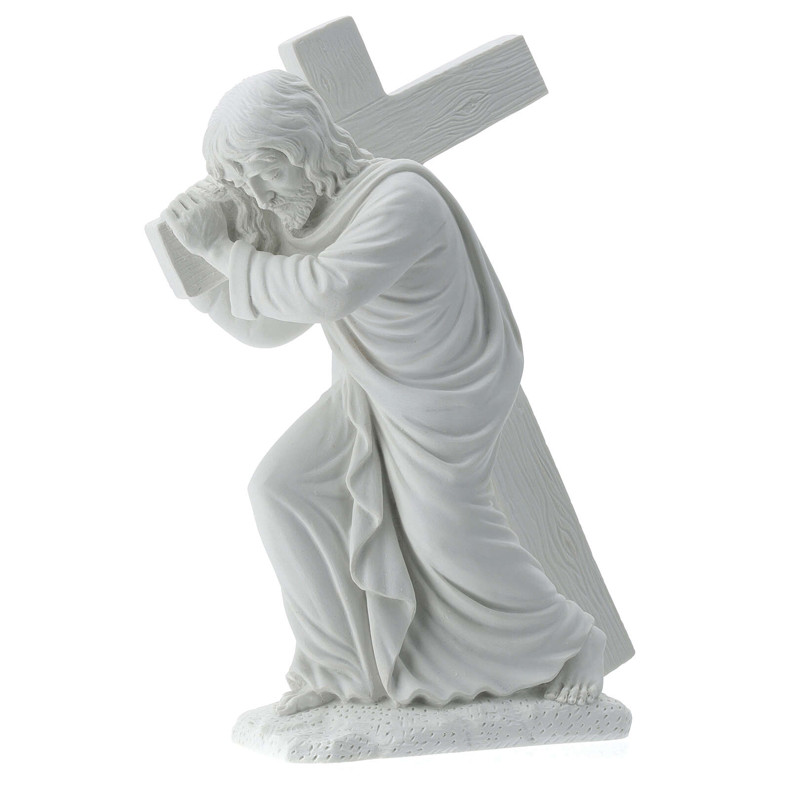 Christ Carrying Cross, statue in composite marble, 40 cm | online sales ...