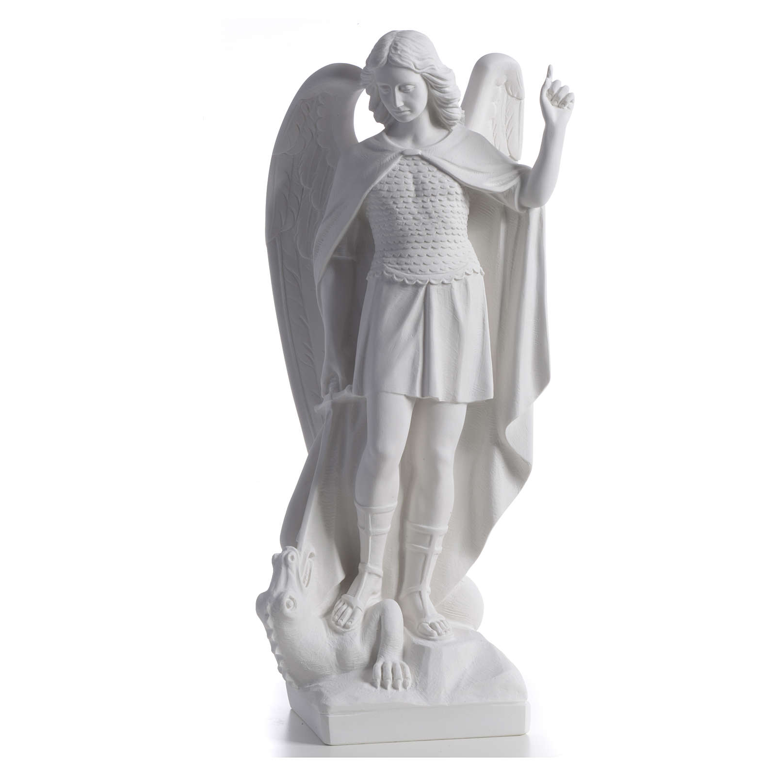 Saint Michael the Archangel statue in reconstituted marble, 60cm