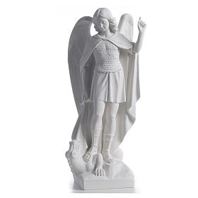 Saint Michael the Archangel statue in reconstituted marble, 60cm