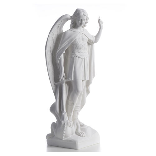 Saint Michael the Archangel statue in reconstituted marble, 60cm 5