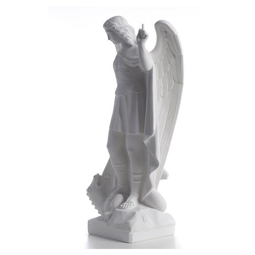 Saint Michael the Archangel statue in reconstituted marble, 60cm 6