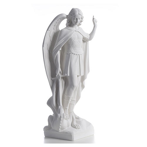 Saint Michael the Archangel statue in reconstituted marble, 60cm 2