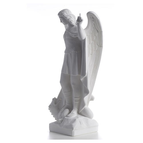 Saint Michael the Archangel statue in reconstituted marble, 60cm 3