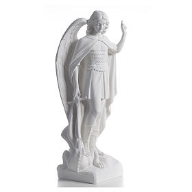 Święty Michał Archanioł marmur biały 60 cm