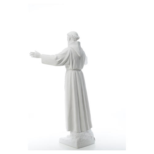 Saint Francis with open arms, 100 cm reconstituted marble statue 7