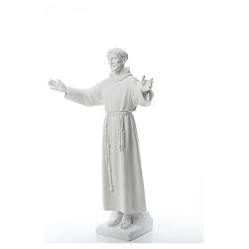 St François bras ouverts marbre blanc reconstitué