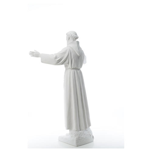 St François bras ouverts marbre blanc reconstitué 3