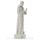 Heiliger Franziskus mit Tauben Marmorpulver Statue 75 cm s8