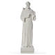 Saint Francis with doves, reconstituted carrara marble statue 75 cm s1