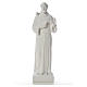 Saint Francis with doves, composite Carrara marble statue 75 cm s5