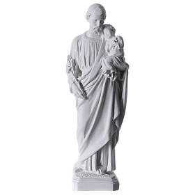 Saint Joseph Statue in Reconstituted Carrara Marble 30-40 cm