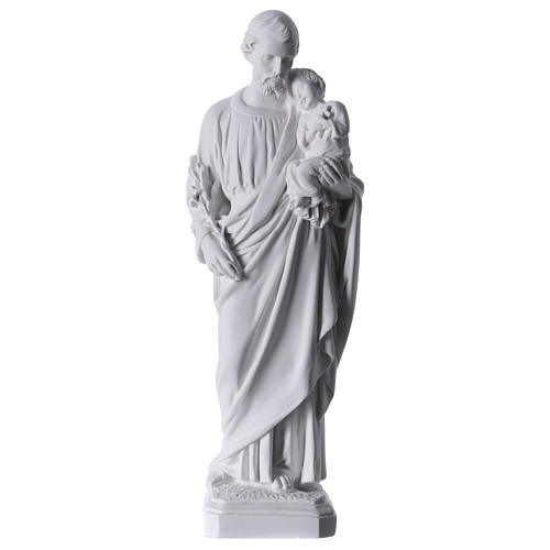 Saint Joseph Statue in Reconstituted Carrara Marble 30-40 cm 1