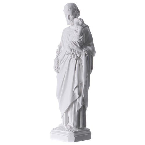 Saint Joseph Statue in Reconstituted Carrara Marble 30-40 cm 3
