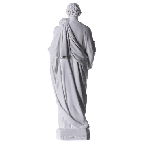 Saint Joseph Statue in Reconstituted Carrara Marble 30-40 cm 5