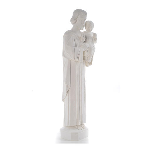 Statua San Giuseppe 65 cm marmo bianco 4