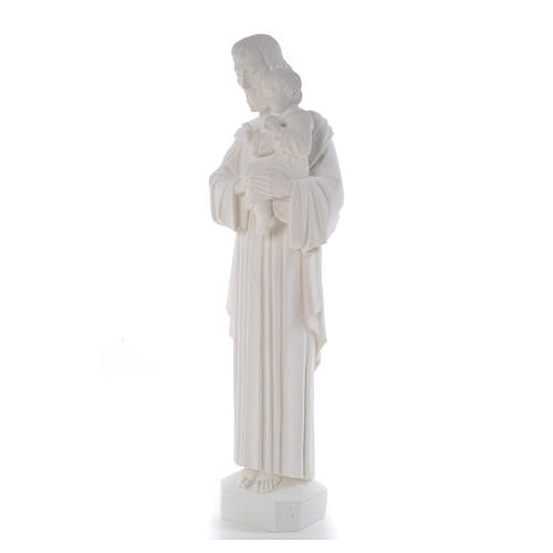 Figurka Święty Józef marmur biały 65 cm 6