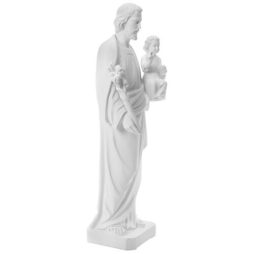 Heiliger Joseph Marmorpulver Statue Weiß 100 cm 6