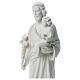 Heiliger Joseph Marmorpulver Statue Weiß 100 cm s2