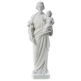 Saint Joseph Statue in Reconstituted Carrara Marble 100 cm