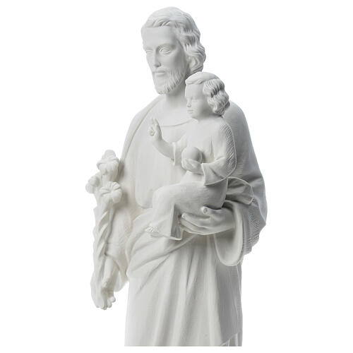 Saint Joseph Statue in Reconstituted Carrara Marble 100 cm 2