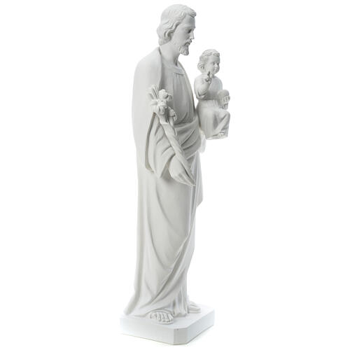 Saint Joseph Statue in Reconstituted Carrara Marble 100 cm 4