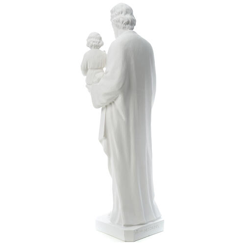 Saint Joseph Statue in Reconstituted Carrara Marble 100 cm 5