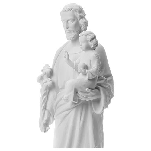Saint Joseph Statue in Reconstituted Carrara Marble 100 cm 4
