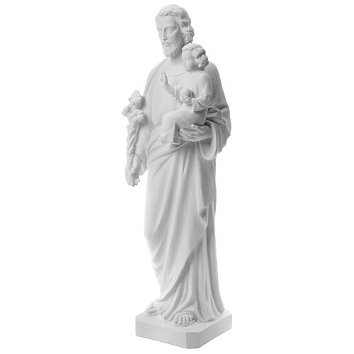 Saint Joseph Statue in Reconstituted Carrara Marble 100 cm 5
