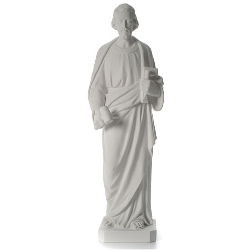 Saint Joseph the joiner, reconstituted marble statue, 100 cm 7