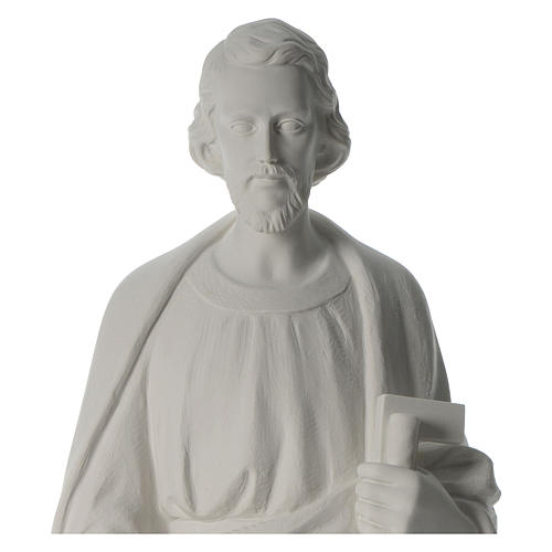 Saint Joseph the joiner, reconstituted marble statue, 100 cm 8