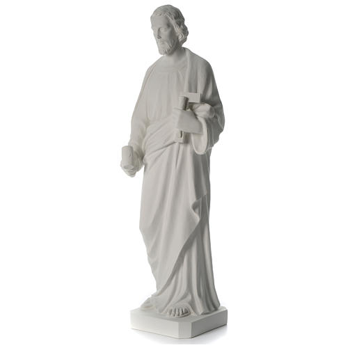 Saint Joseph the joiner, reconstituted marble statue, 100 cm 9