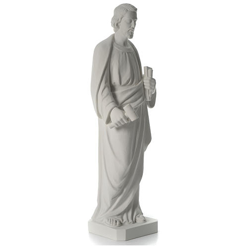 Saint Joseph the joiner, reconstituted marble statue, 100 cm 11