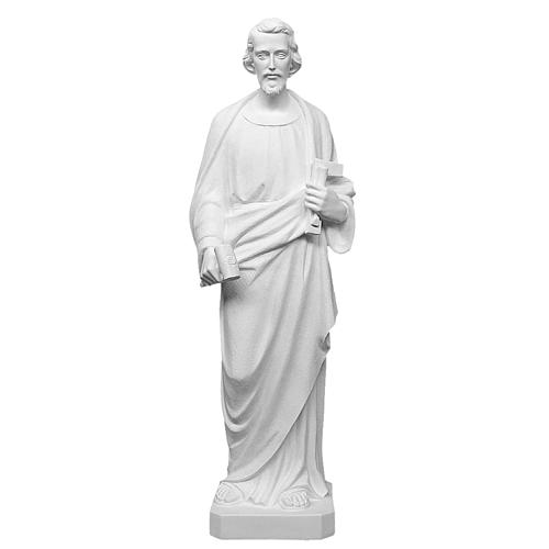 Saint Joseph the joiner, reconstituted marble statue, 100 cm 1