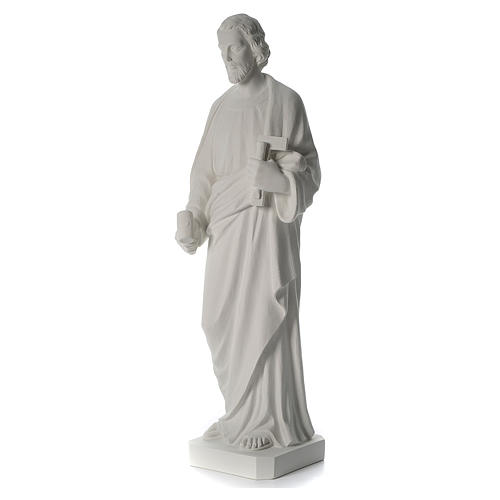 Saint Joseph the joiner, reconstituted marble statue, 100 cm 4