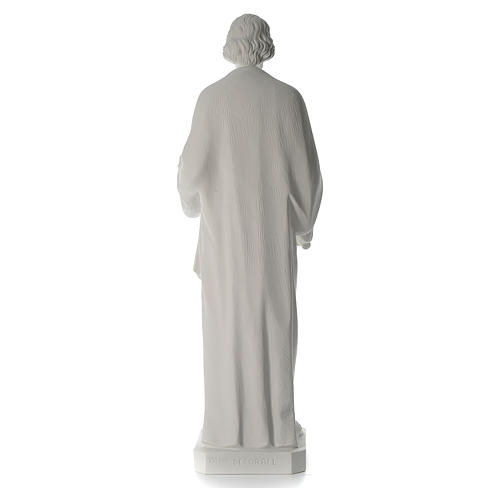 Saint Joseph the joiner, reconstituted marble statue, 100 cm 5