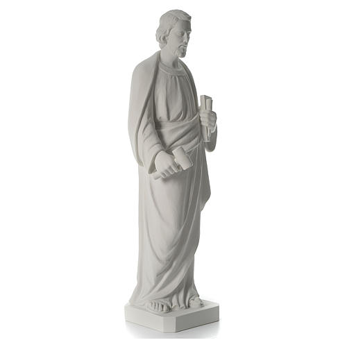 Saint Joseph the joiner, reconstituted marble statue, 100 cm 6