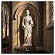 Saint Joseph the joiner, reconstituted marble statue, 100 cm s2