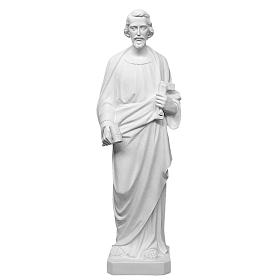 Saint Joseph the joiner, reconstituted marble statue, 100 cm