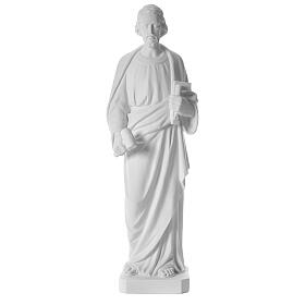 Saint Joseph the joiner, reconstituted marble statue, 100 cm
