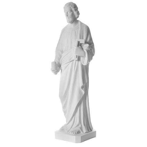Saint Joseph the joiner, reconstituted marble statue, 100 cm 5