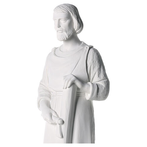 Saint Joseph the joiner statue in reconstituted marble, 80 cm 2