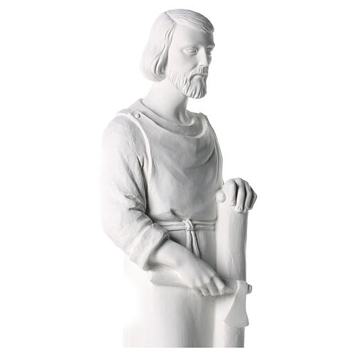 Saint Joseph the joiner statue in reconstituted marble, 80 cm 5