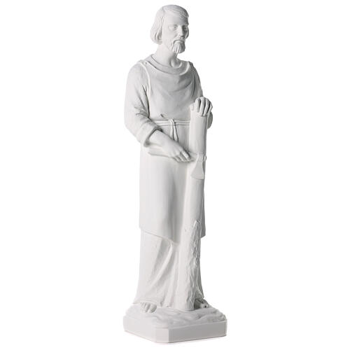 St Joseph menuisier 80 cm marbre blanc 6