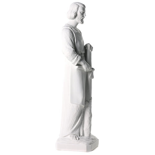 St Joseph menuisier 80 cm marbre blanc 7