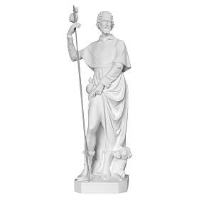 Heiliger Rochus mit Hund 100 cm Marmorpulver Statue